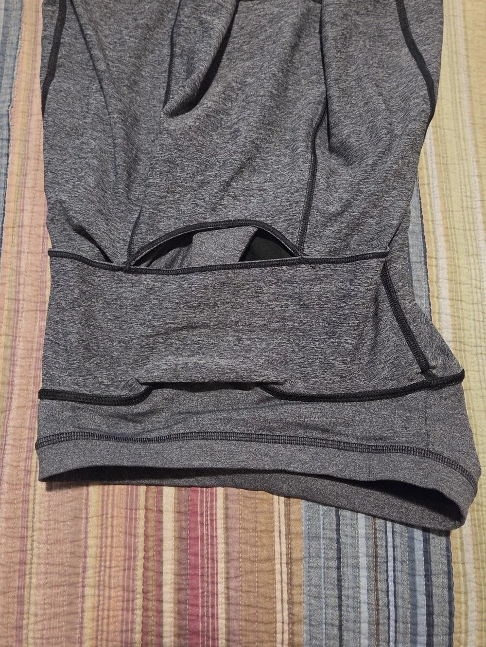 Lululemon Athletica Racerback Tank Top Dark Heather Gray Women's Size 6